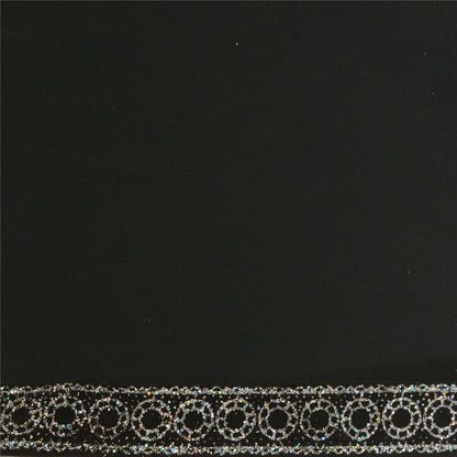 Sanskriti Indian Woven Sparkle Dress Border 1 YD Trim Ribbon Black Craft Lace