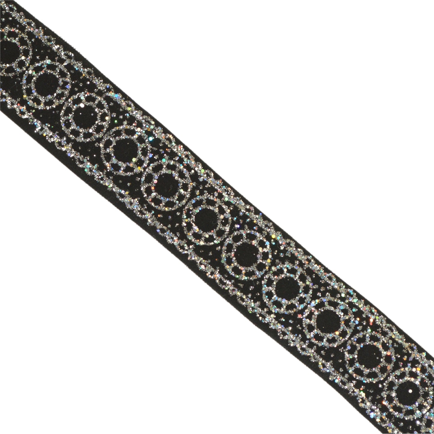 Sanskriti Indian Woven Sparkle Dress Border 1 YD Trim Ribbon Black Craft Lace