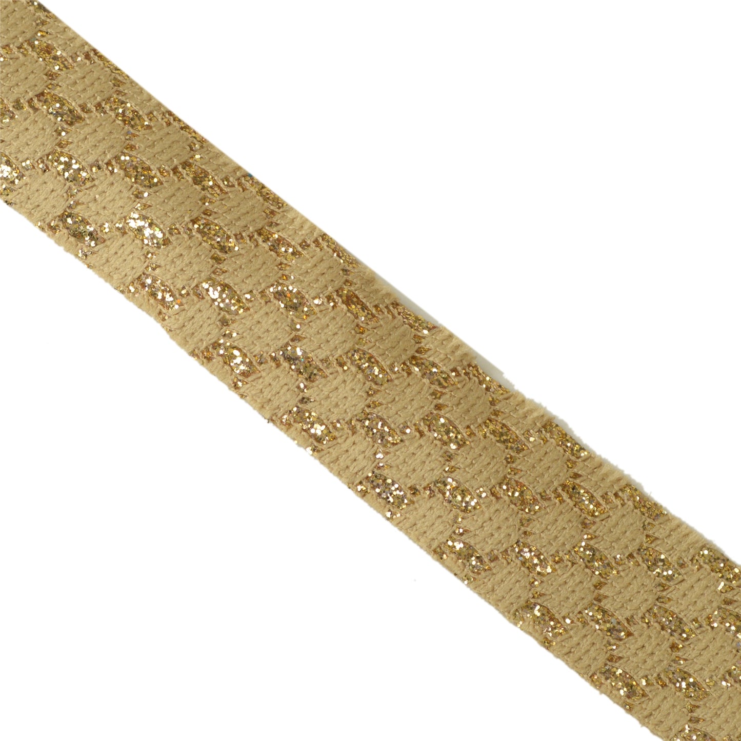 Sanskriti Woven Sparkle Bridal Dress Border 1 YD Trim Ribbon Golden Craft Lace