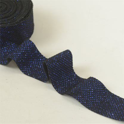 Sanskriti Indian Woven Sparkle Dress Border 1 YD Trim Ribbon Black Craft Lace