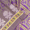 Sanskriti Vintage Indian Purple Sarees Moss Crepe Printed Sari Sewing 5YD Fabric