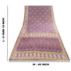 Sanskriti Vintage Indian Purple Sarees Moss Crepe Printed Sari Sewing 5YD Fabric