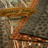 Sanskriti Vintage Brown Sarees Moss Crepe Floral Printed Craft Fabric Sari