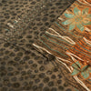 Sanskriti Vintage Brown Sarees Moss Crepe Floral Printed Craft Fabric Sari