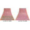 Sanskriti Vintage Indian Pink Sarees Art Silk Paisley Printed Fabric 5+yd Sari