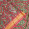 Sanskriti Vintage Indian Pink Sarees Art Silk Paisley Printed Fabric 5+yd Sari