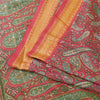 Sanskriti Vintage Indian Pink Sarees Art Silk Paisley Printed Fabric 5+yd Sari