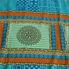 Sanskriti Vintage Blue Sarees Moss Crepe Geometric Printed 5+YDCraft Fabric Sari
