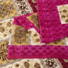 Sanskriti Vintage Dark Pink Sarees Moss Crepe Floral Print Craft Fabric 5+YDSari