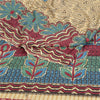 Sanskriti Vintage Cream Sarees Moss Crepe Floral Printed Craft Fabric Sari
