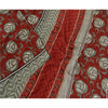 Sanskriti Vintage Red  Sarees Moss Crepe Floral Printed Craft Fabric Sari