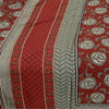 Sanskriti Vintage Red  Sarees Moss Crepe Floral Printed Craft Fabric Sari