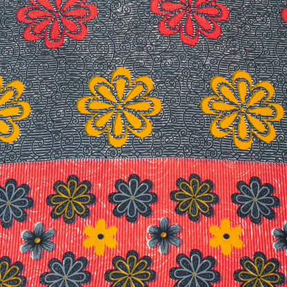 Sanskriti Vintage Gray Sarees Indian Moss Crepe Printed Sari Soft Craft Sustainable Fabric