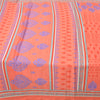 Sanskriti Vintage Sarees Peach Indian Moss Crepe Sari Printed Soft Craft Fabric