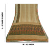 Sanskriti Vintage Sarees Ivory Indian Moss Crepe Sari Printed Soft Craft Fabric