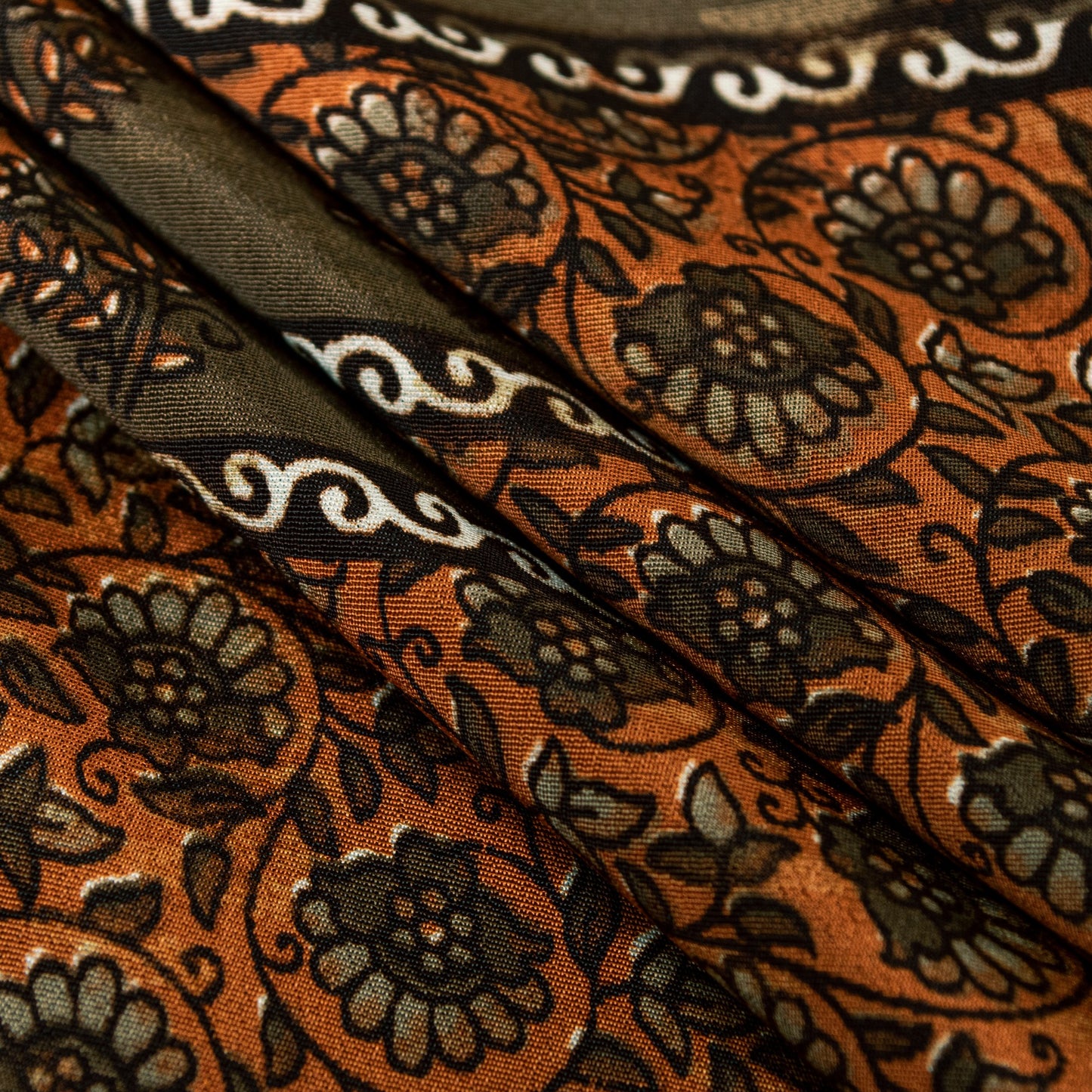 Sanskriti Vintage Sarees Green Indian Moss Crepe Sari Printed Soft Craft Fabric