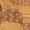 Sanskriti Vintage Sarees Indian Brown Moss Crepe Sari Printed Soft Craft Fabric
