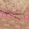 Sanskriti Vintage Sarees Purple Moss Crepe Printed Sari Soft Floral Craft Fabric
