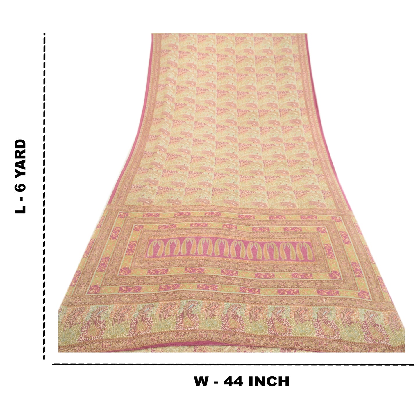 Sanskriti Vintage Sarees Purple Moss Crepe Printed Sari Soft Floral Craft Fabric