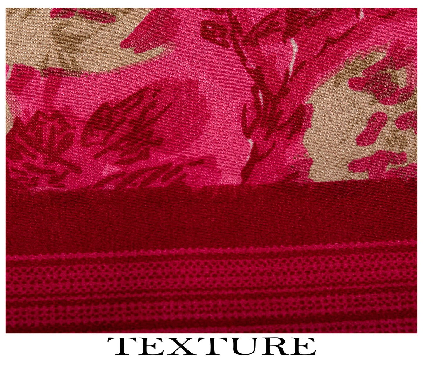Sanskriti Vintage Pink Moss Crepe Saree Floral Digital Print Fabric 6 Yard Sari