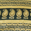 Sanskriti Vintage Sarees Black & Lemon Moss Crepe Floral Print Indian 5+yd Sari