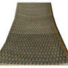 Sanskriti Vintage Black Sarees Moss Crepe Printed Sari 5 Yard Craft Soft Fabric