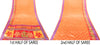 Sanskriti Vintage Sarees Craft Supplies Red Floral Printed 5YD Moss Crepe Sari