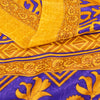 Sanskriti Vintage Craft Supplies Home Deco YellowFloral Print 5YDSari Moss Crepe