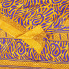 Sanskriti Vintage Craft Supplies Home Deco YellowFloral Print 5YDSari Moss Crepe