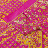 Sanskriti Vintage Indian Sarees Pink Moss Crepe Printed Sari 5+YD Craft Fabric