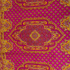 Sanskriti Vintage Indian Sarees Pink Moss Crepe Printed Sari 5+YD Craft Fabric