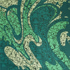 Sanskriti Vintage Sarees Green Moss Crepe Abstract Print Sari 5+YD Craft Fabric
