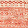 Sanskriti Vintage Sarees Ivory & Peach Moss Crepe Geometric Ikat Print 6YD Sari