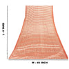 Sanskriti Vintage Sarees Ivory & Peach Moss Crepe Geometric Ikat Print 6YD Sari