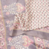 Sanskriti Vintage Sarees White Moss Crepe Floral Printed 5+yd Dressmaking Sari