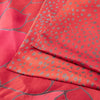 Sanskriti Vintage Sarees Red & Pink Floral Print 5+YD Moss Crepe Crafter's Sari