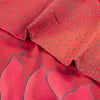 Sanskriti Vintage Sarees Red & Pink Floral Print 5+YD Moss Crepe Crafter's Sari