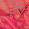 Sanskriti Vintage Sarees Red & Pink Floral Print 5+YD Moss Crepe Crafter's Sari