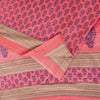 Sanskriti Vintage Sarees Pink Moss Crepe Floral Block Printed 5+YD Indian Sari