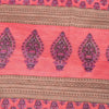 Sanskriti Vintage Sarees Pink Moss Crepe Floral Block Printed 5+YD Indian Sari