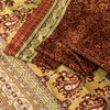 Sanskriti Vintage Sarees Red Pure Crepe Floral Print 5+YD Soft Smooth FabricSari