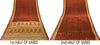 Sanskriti Vintage Sarees Red Pure Crepe Floral Print 5+YD Soft Smooth FabricSari