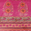 Sanskriti Vintage Sarees Craft Supplies Pink Floral Print 5+YD Moss Crepe Sari