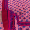Sanskriti Vintage Saree Pink Moss Crepe Sun Radial Print Sari 5.5YD Craft Fabric