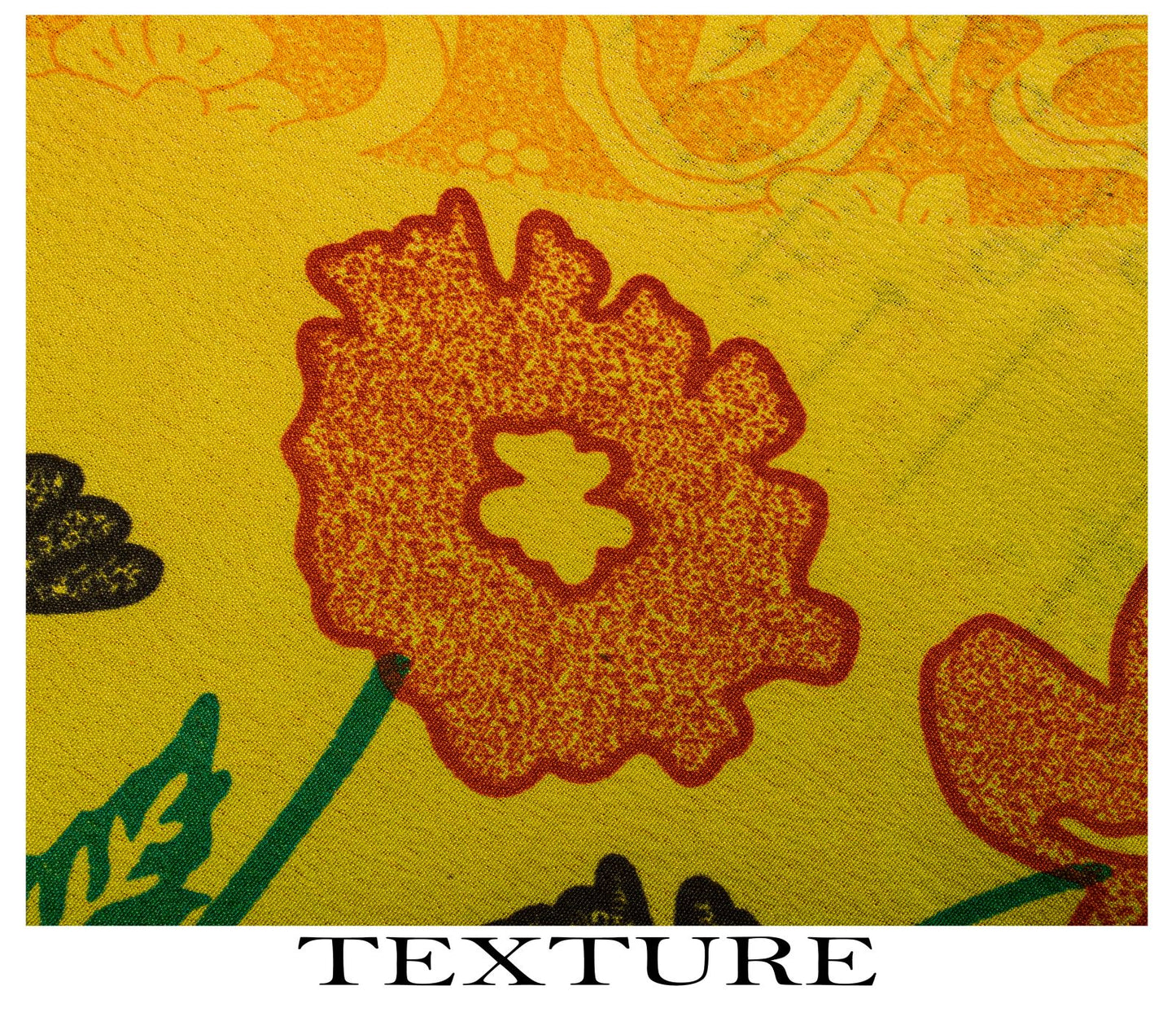 Vintage Yellow Moss Crepe Saree Floral Print Soft Fabric 5.5+Yard Craft Sewing Smooth Sari