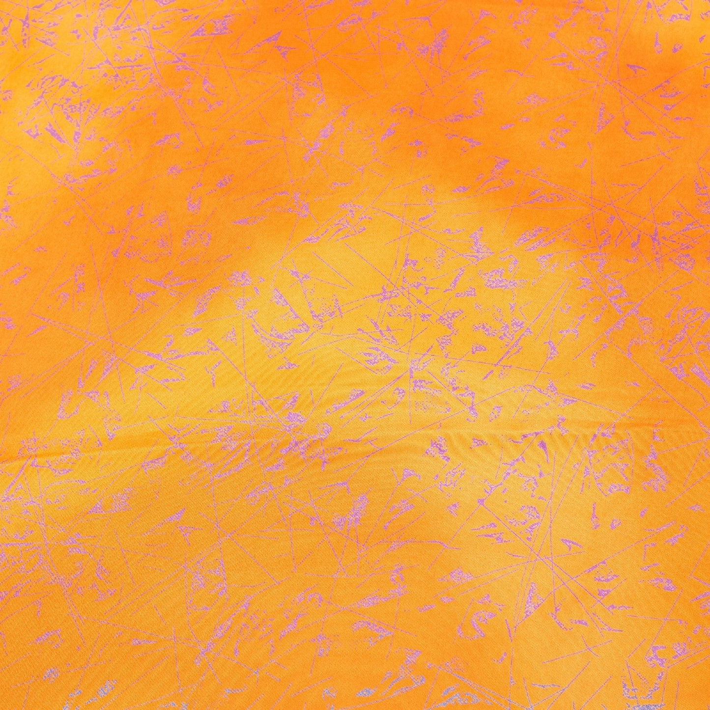 Sanskriti Vintage Yellow & Saffron Moss Crepe Sarees Abstract Print 5.5+YD Sari