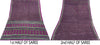 Sanskriti Vintage Craft Supplies Home Deco Purple Floral Printed Sari Moss Crepe