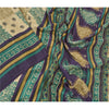 Sanskriti Vintage Cream Sarees Moss Crepe Printed Indian Sari 5YD Craft Fabric