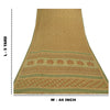 Sanskriti Vintage Brown Sarees Moss Crepe Printed Sari Floral Craft Fabric