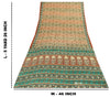Sanskriti Vintage Indian Sarees Moss Crepe Printed Sari 5YD Soft Craft Sustainable Fabric
